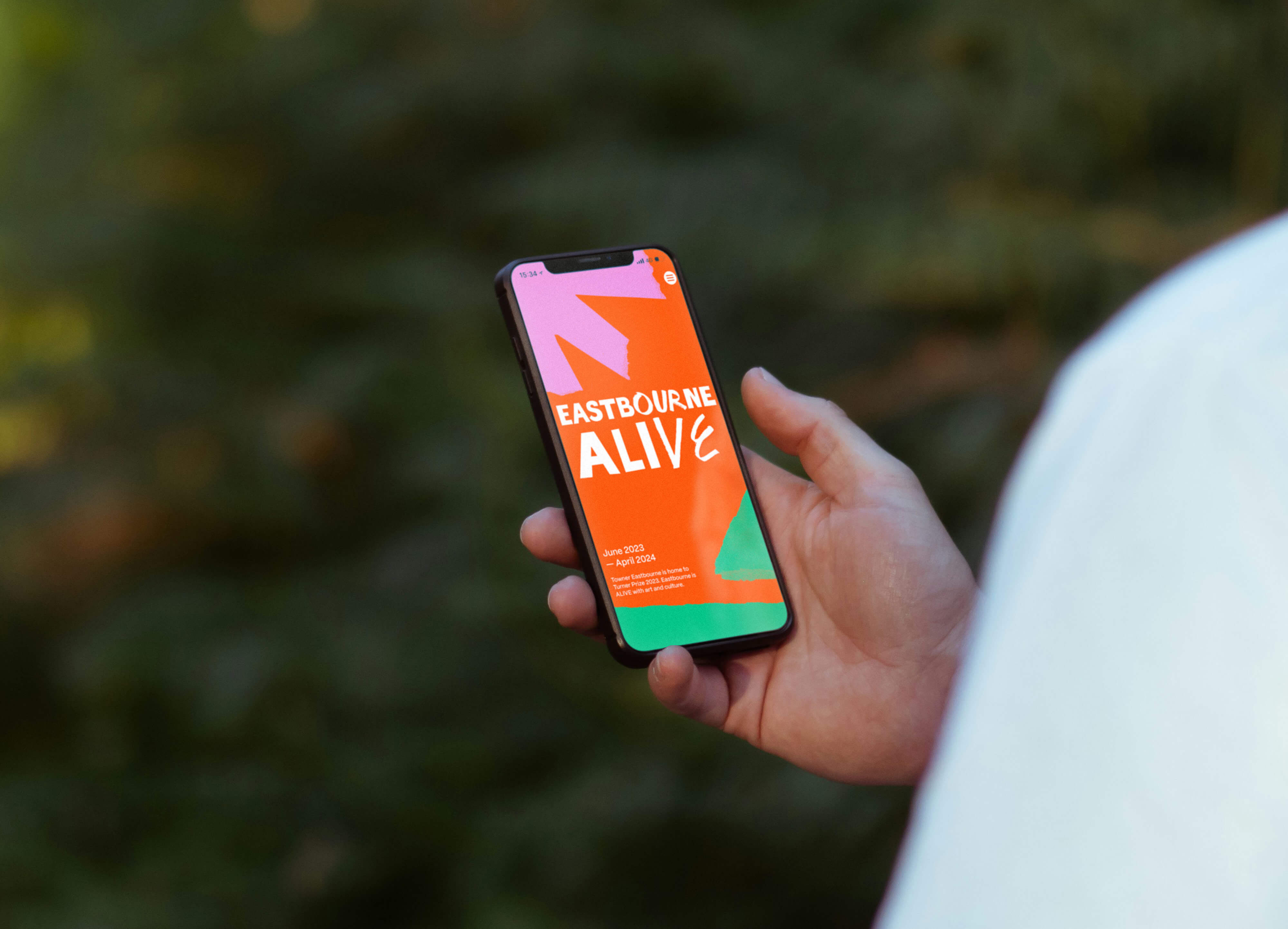 Eastbourne Alive Website on mobile