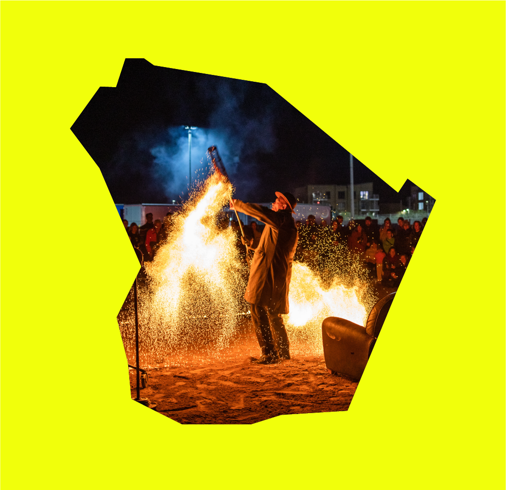 Newhavens BN9 logo being used as a cut-out designed by Two Pens