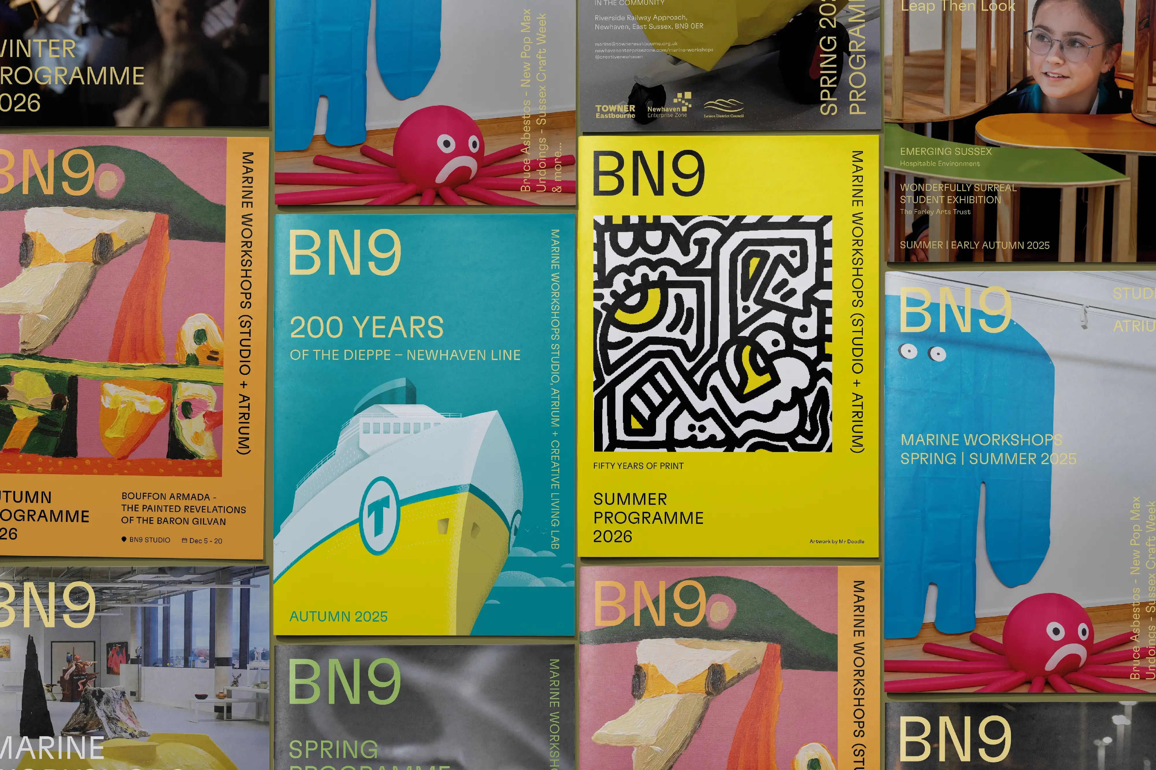 Two Pens created a poster using the branding designed for Newhavens BN9 programme 