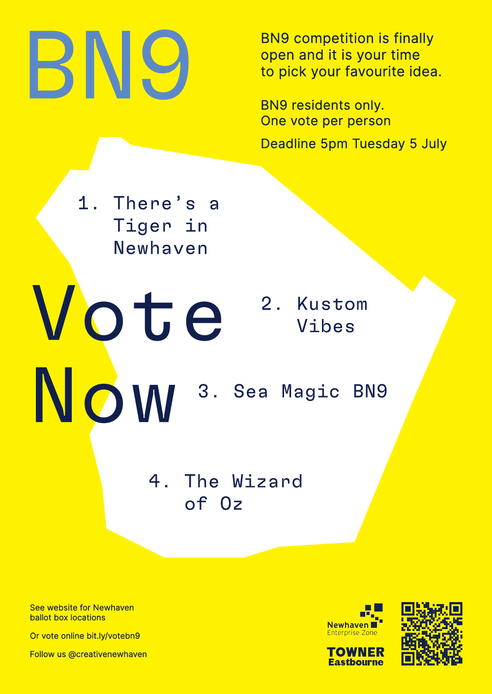 BN9 poster for Newhaven creative events