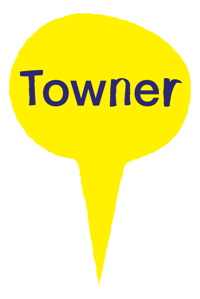 Towner location pin created for custom design Eastbourne Alive interactive map.