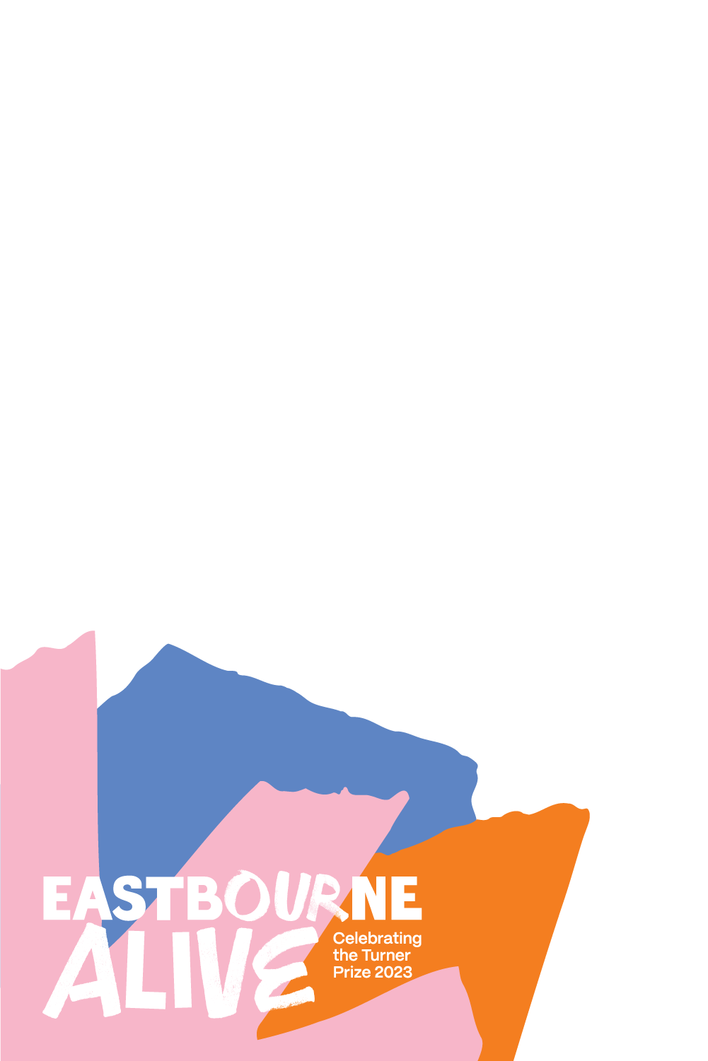 Graphic showing the Eastbourne Alive window corner vinyl design 