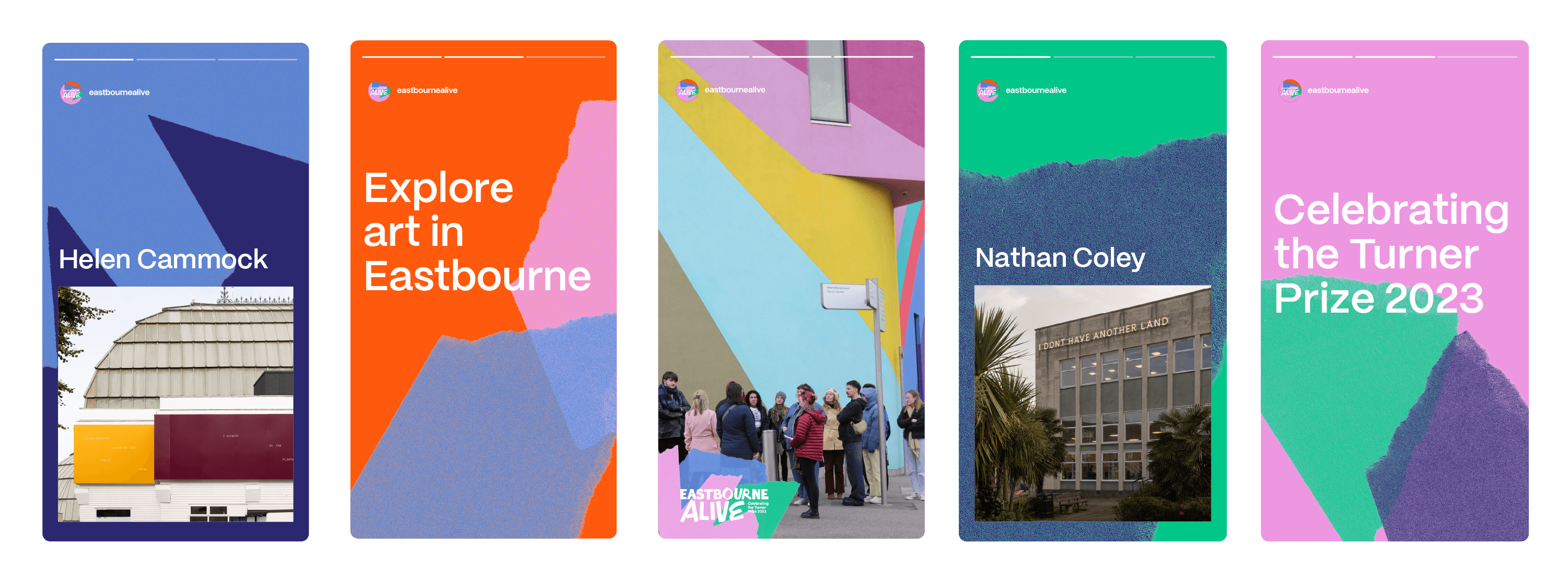 Canva Templates for Easbourne Alive, designed by Two Pens