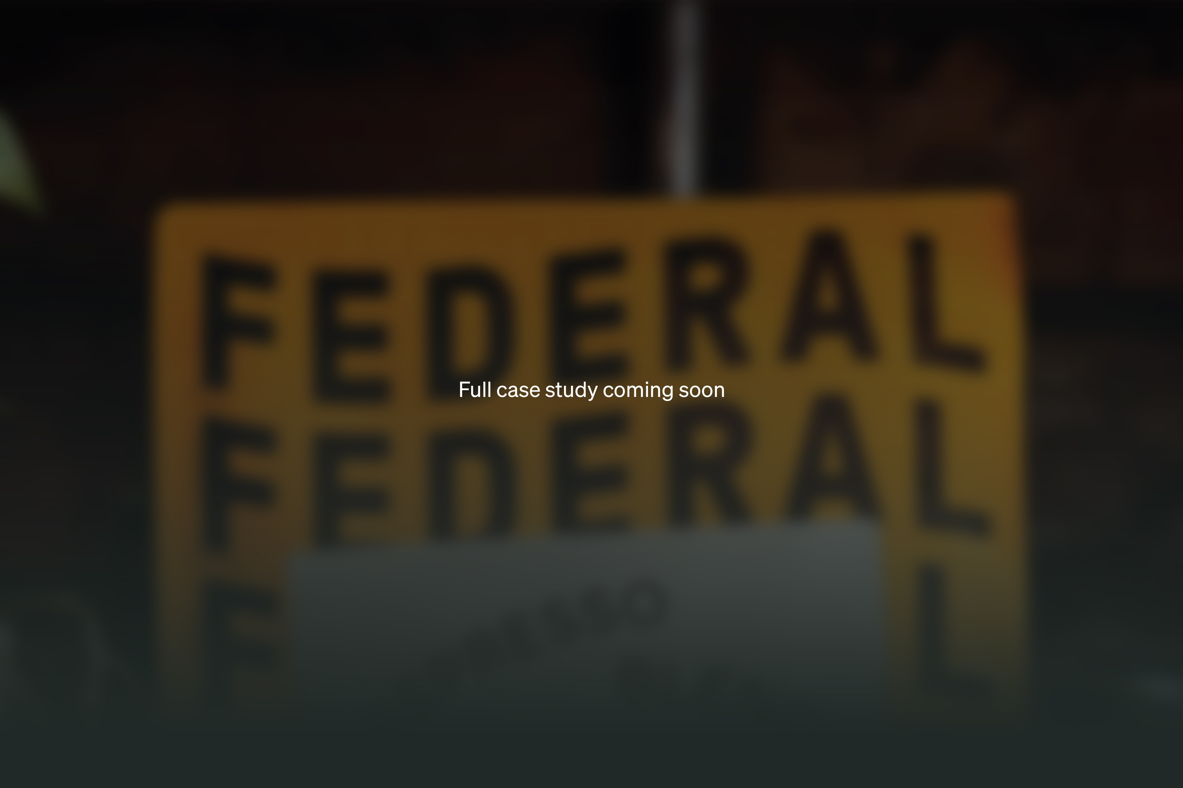 Blurred image of colourful coffee bags with the words 'Full case study coming soon' written over the image.