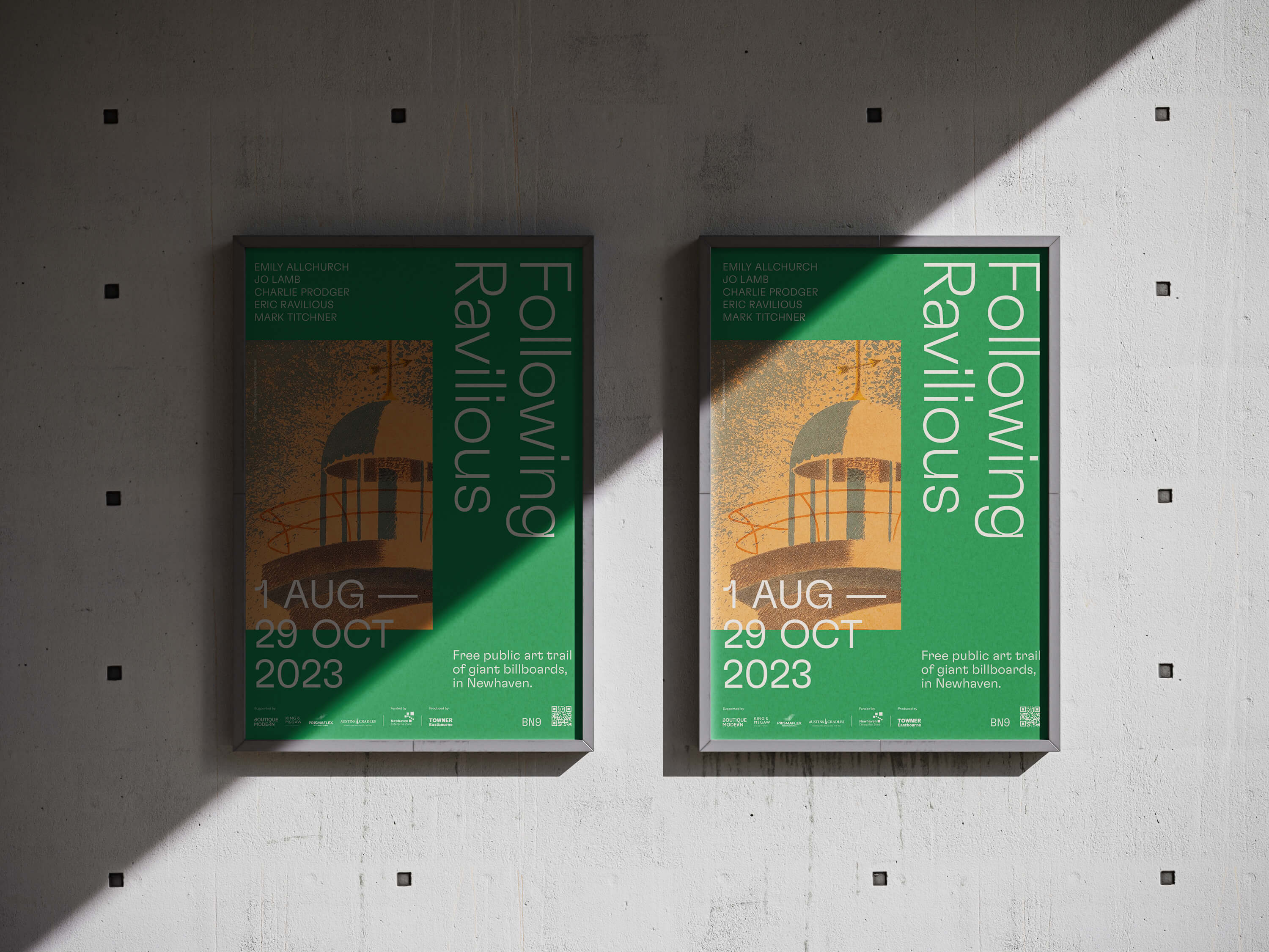 Following Ravilious Newhaven public art trail A3 poster design 