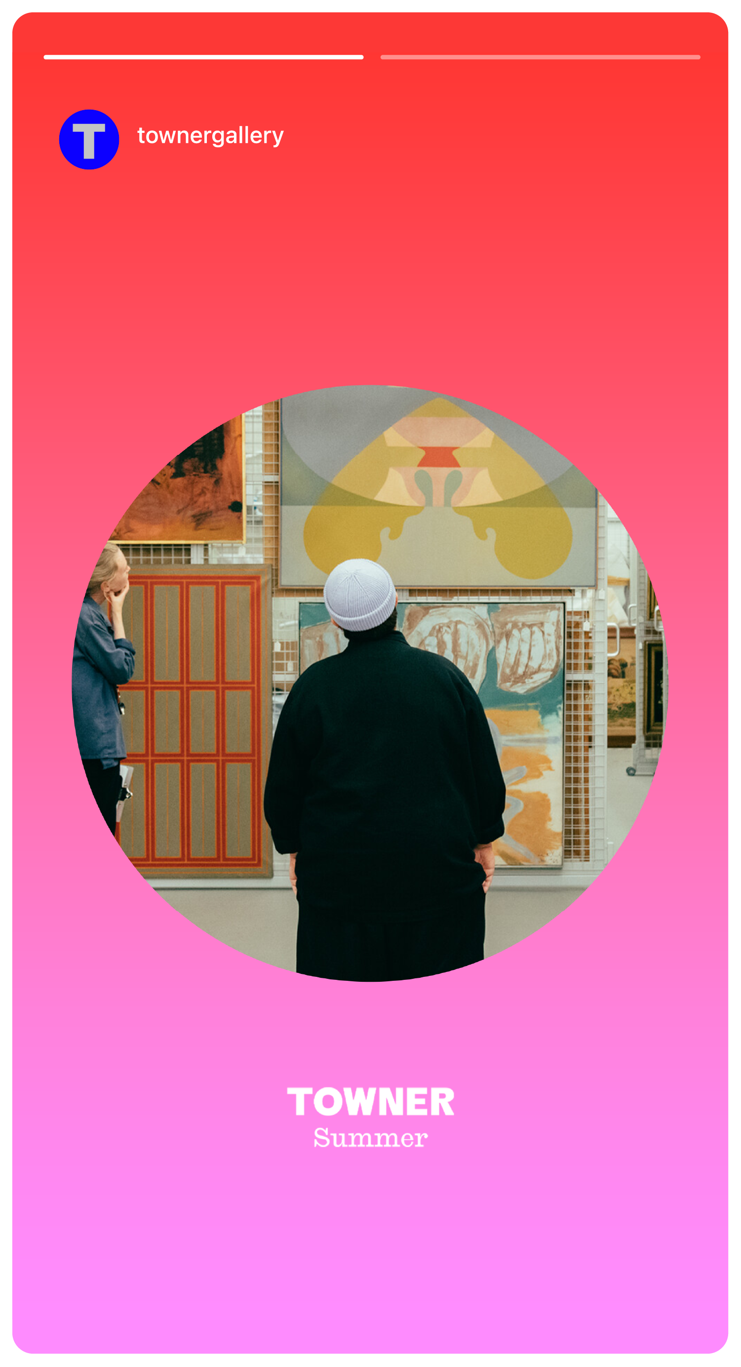 social media asset design using Towner Eastbourne summer visual identity