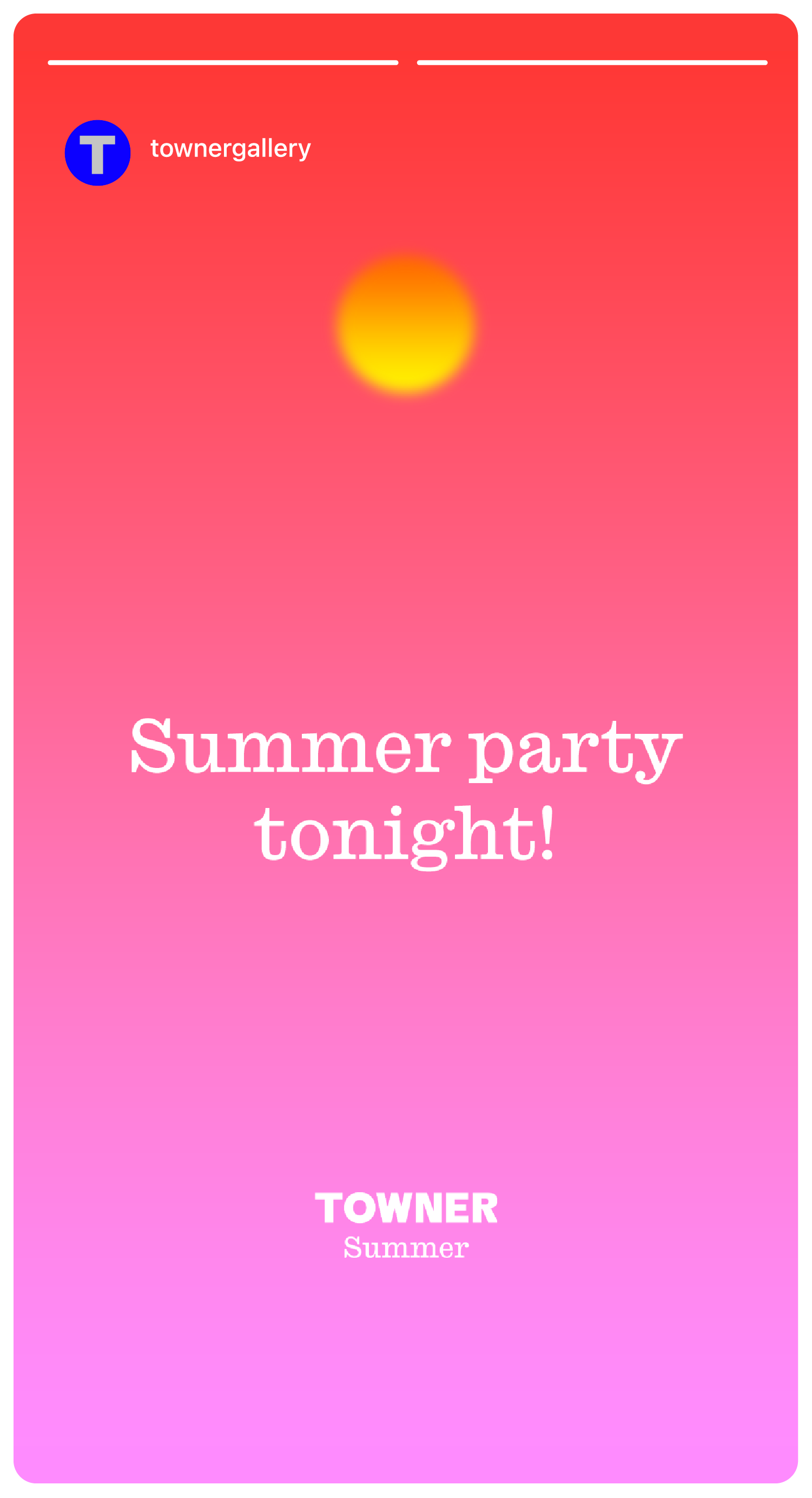 social media asset design using Towner Eastbourne summer visual identity