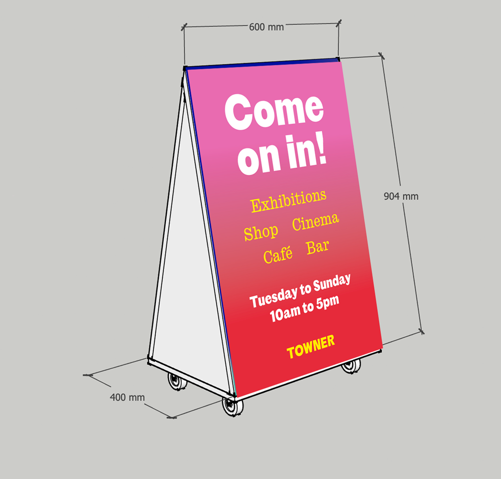 Towner Seasonal A-board design 